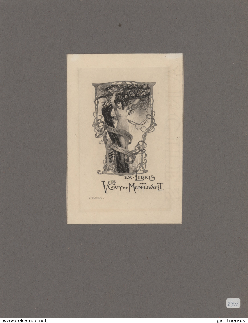 Varia (im Briefmarkenkatalog): 1850/1940 (?), Ex Libris, Vielseitige Sammlung Vo - Sonstige & Ohne Zuordnung