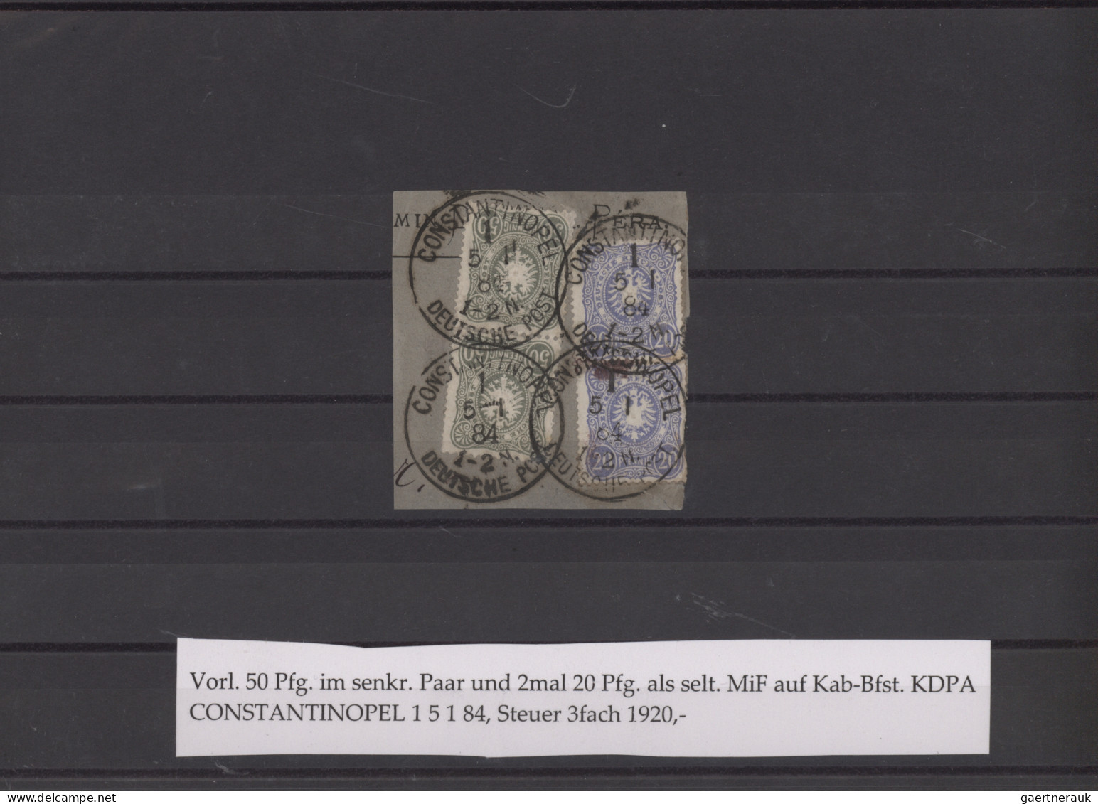 Nachlässe: 1884 ab, sehr interessanter Steckkartenposten mit fast nur Briefen un