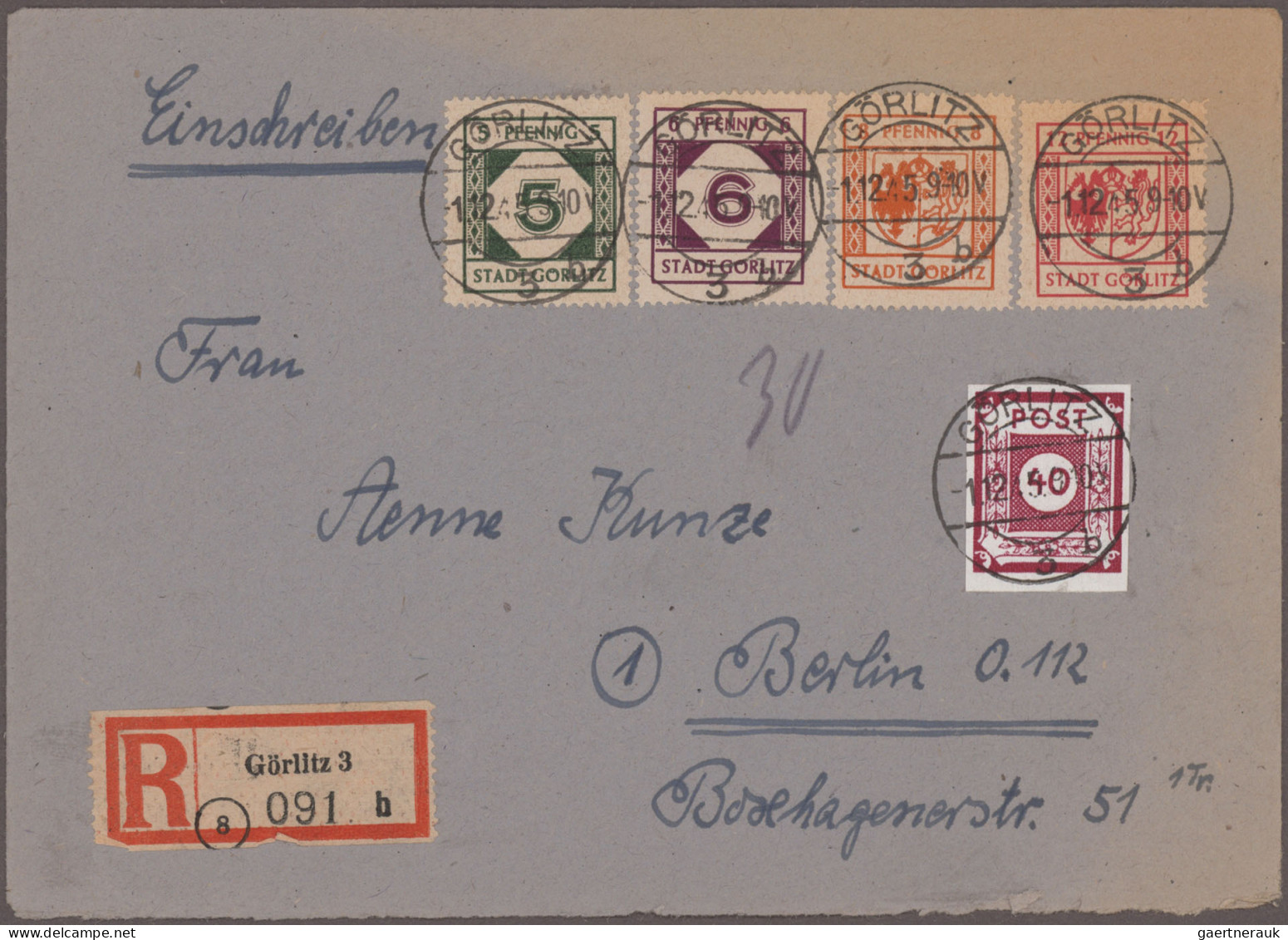 Nachlässe: Gewaltiger Posten Briefe Und Karten "Nachkriegsdeutschland" Mit Siche - Vrac (min 1000 Timbres)