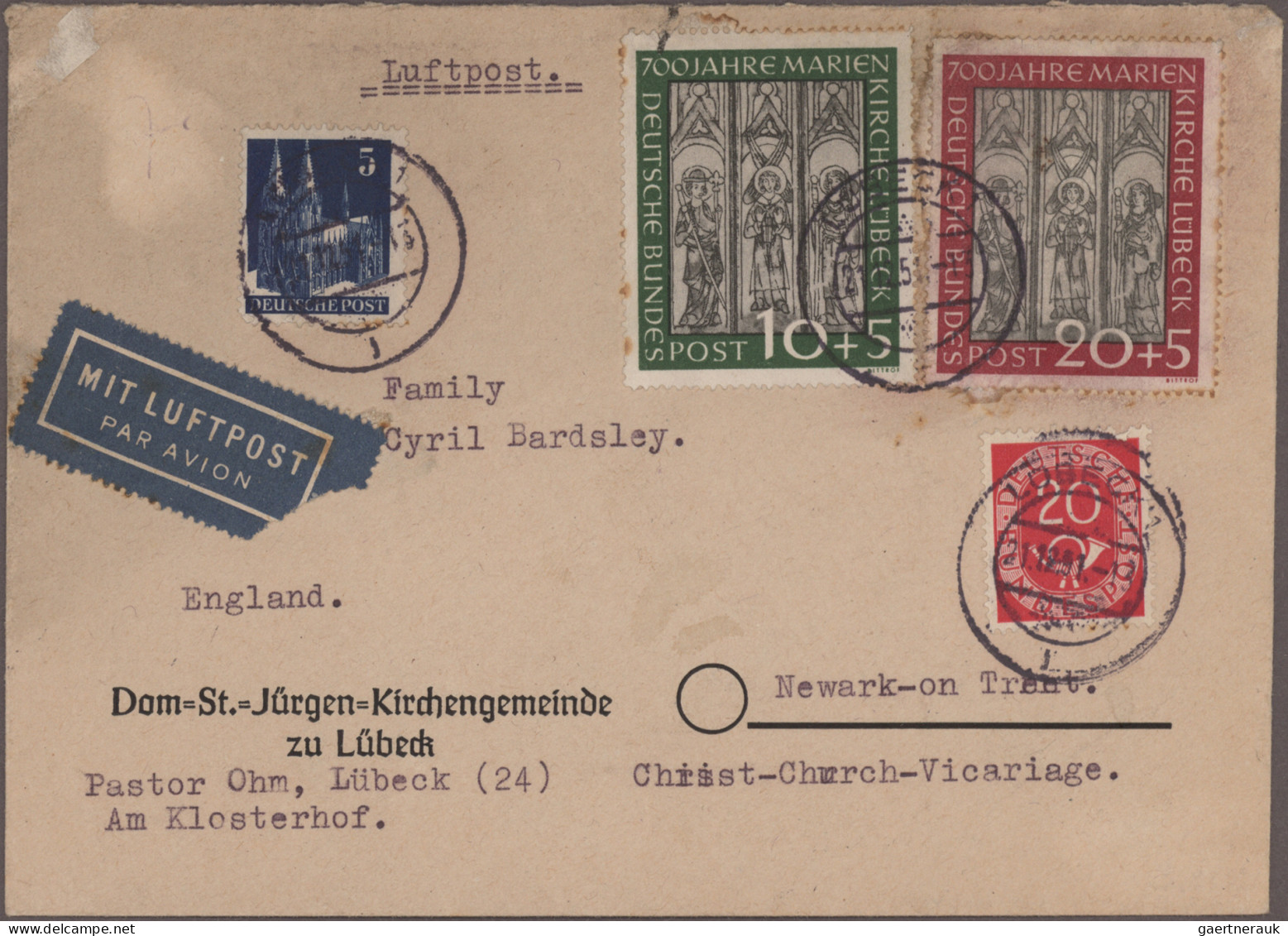 Nachlässe: Gewaltiger Posten Briefe und Karten "Nachkriegsdeutschland" mit siche