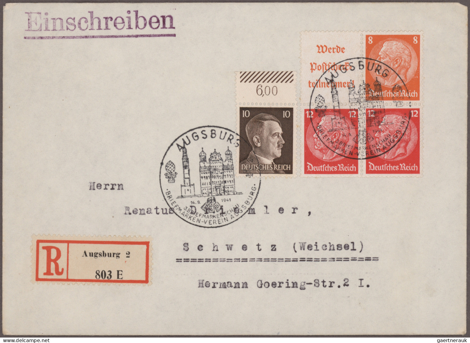 Nachlässe: Uriger Alt-Posten Briefe und Karten mit nur Dt.Reich und auch Bayern,