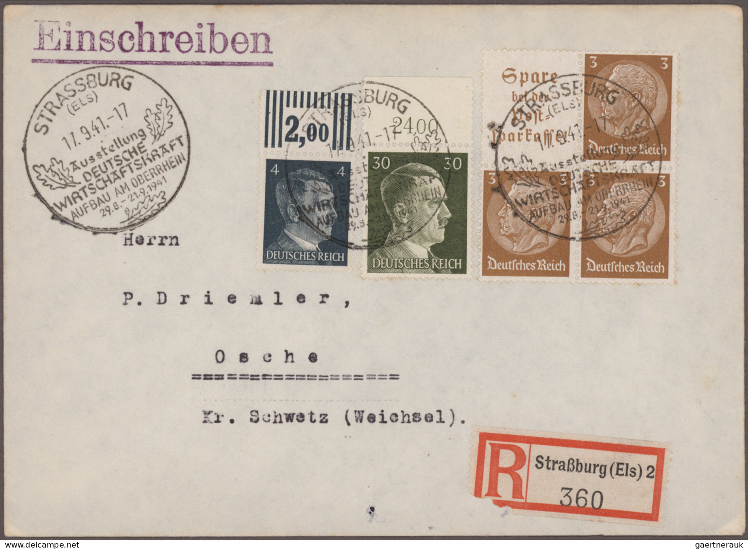 Nachlässe: Uriger Alt-Posten Briefe und Karten mit nur Dt.Reich und auch Bayern,