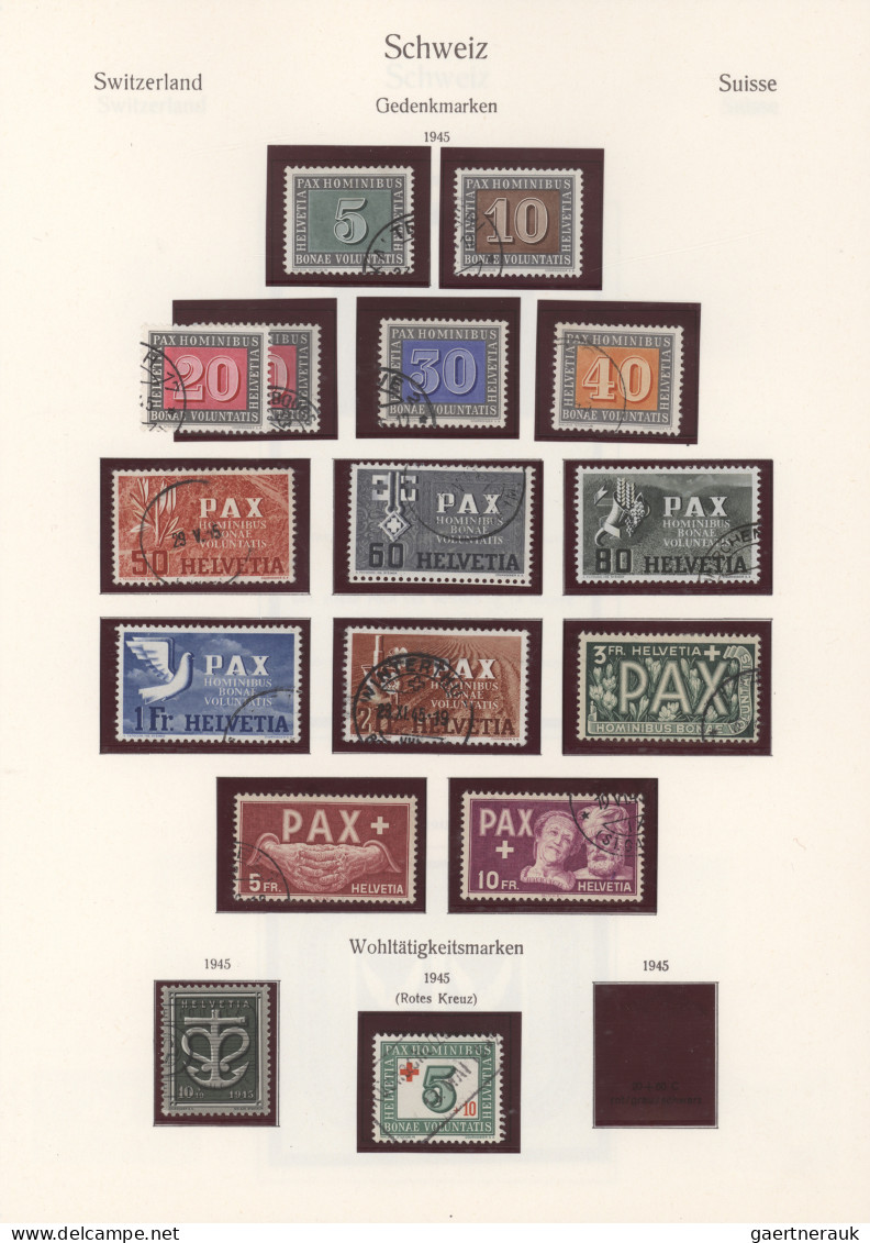 Nachlässe: 1850/1999, SCHWEIZ/LIECHTENSTEIN, Posten Mit 8 Teilsammlungen Schweiz - Lots & Kiloware (mixtures) - Min. 1000 Stamps