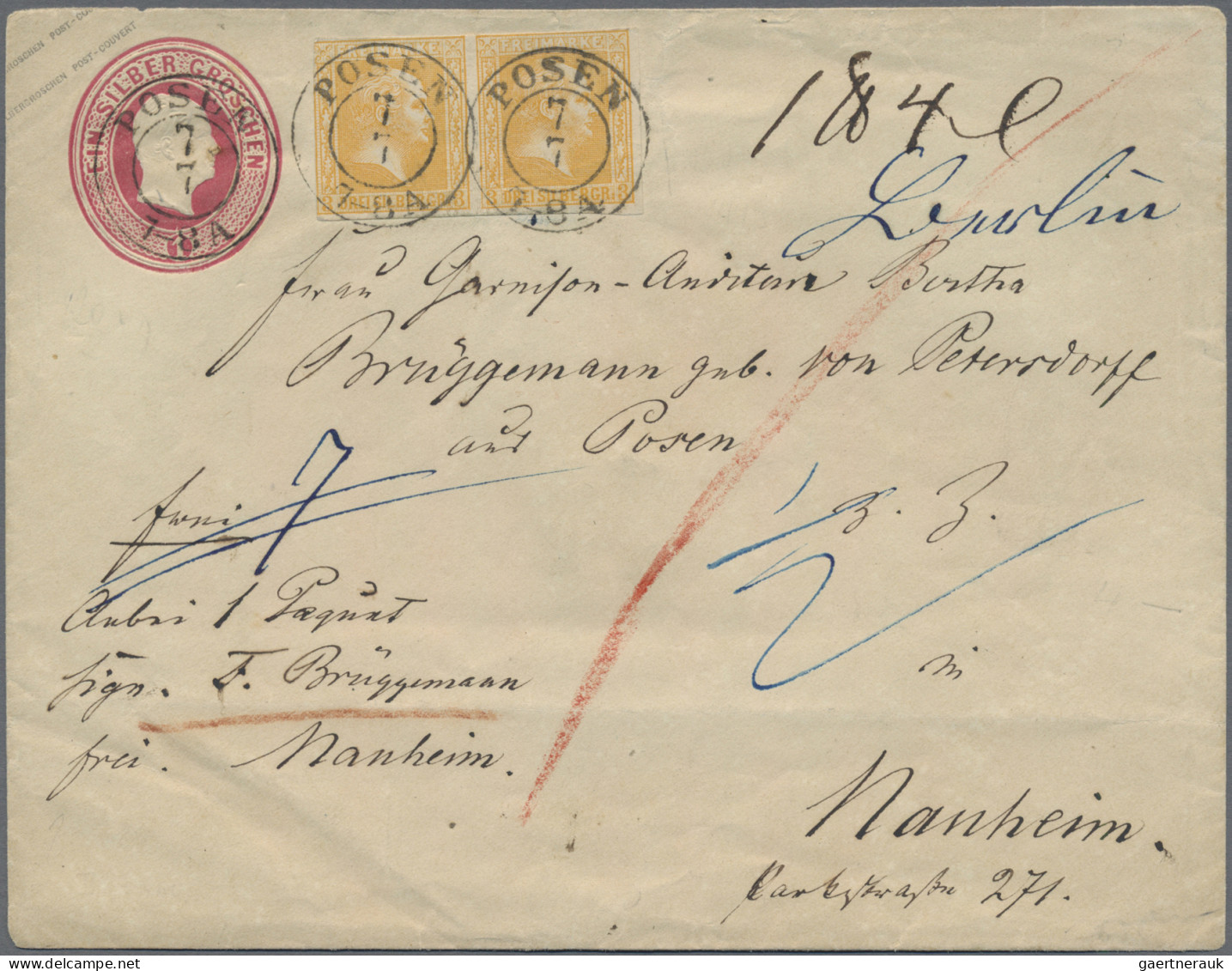 Nachlässe: Deutsche Postgeschichte In Briefen Und Karten Ab Ca. 1850, Sehr Schön - Kilowaar (min. 1000 Zegels)