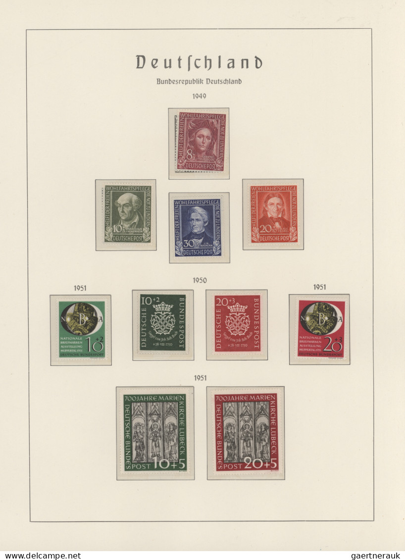 Nachlässe: 1933/1995 Ca., Sammlung Deutschland In 8 Vordruckalben Und 2 Alben "F - Vrac (min 1000 Timbres)