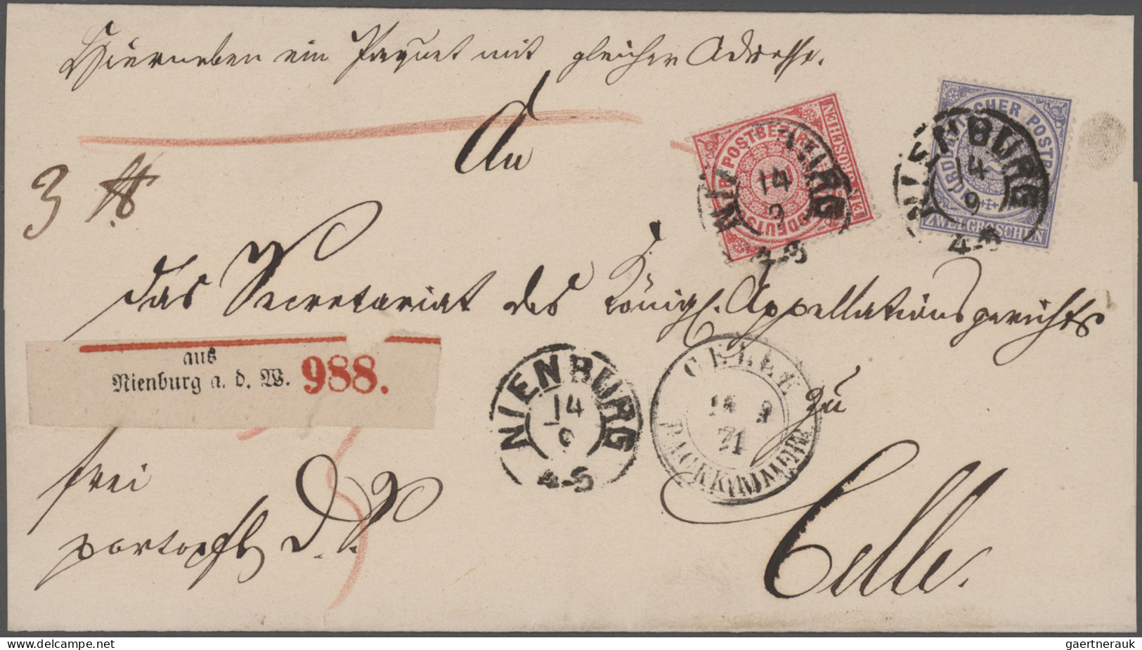 Heimat: Niedersachsen: 1740/1917, CELLE, Sammlung von 28 Briefen und Karten in n