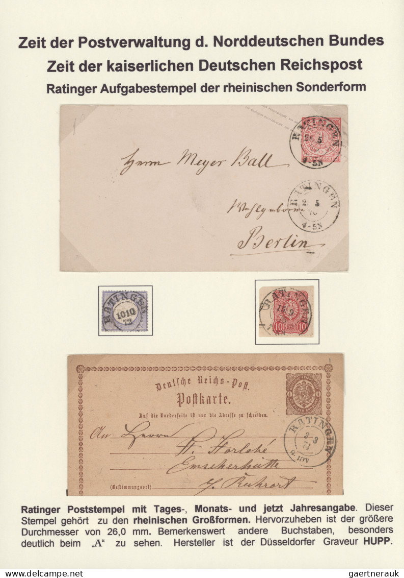 Heimat: Nordrhein-Westfalen: 1809/1945, RATINGEN, inhaltsreiche Heimatsammlung m