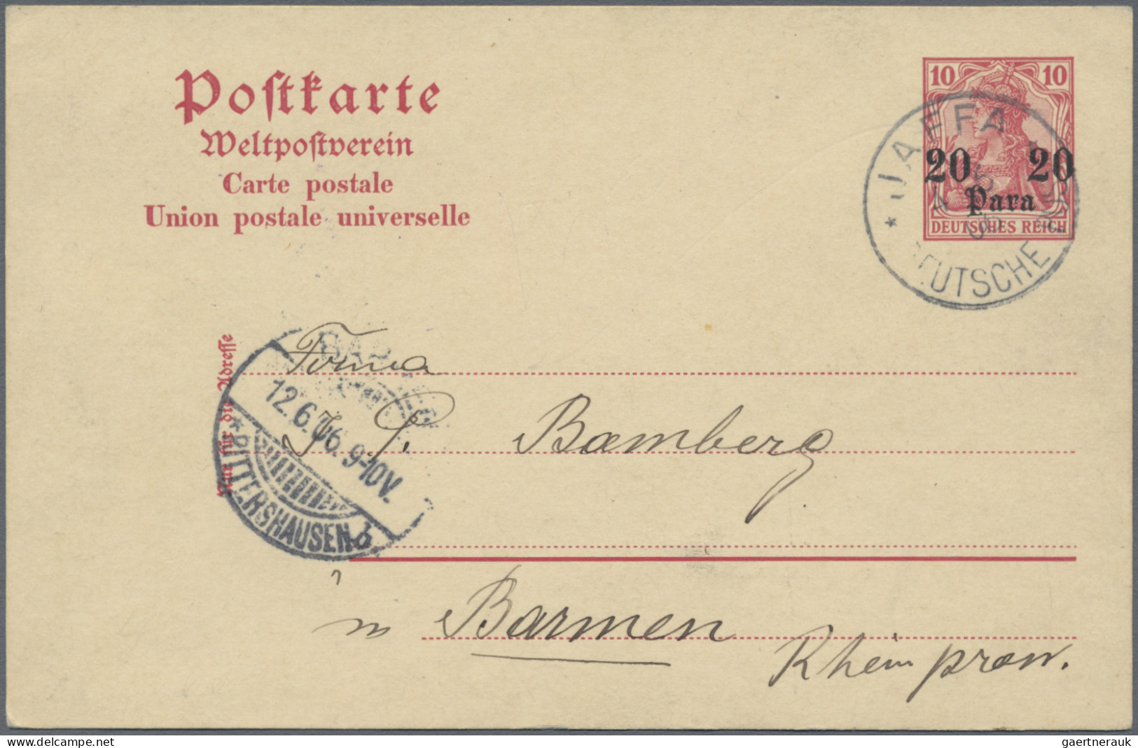 Deutsche Post in der Türkei - Ganzsachen: 1896/1912, saubere Partie von 17 gebra
