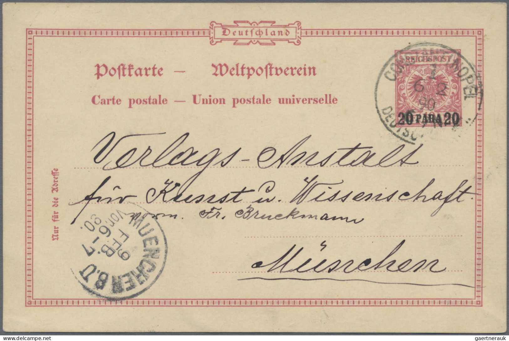 Deutsche Post in der Türkei - Ganzsachen: 1896/1913, saubere Partie von 18 gebra