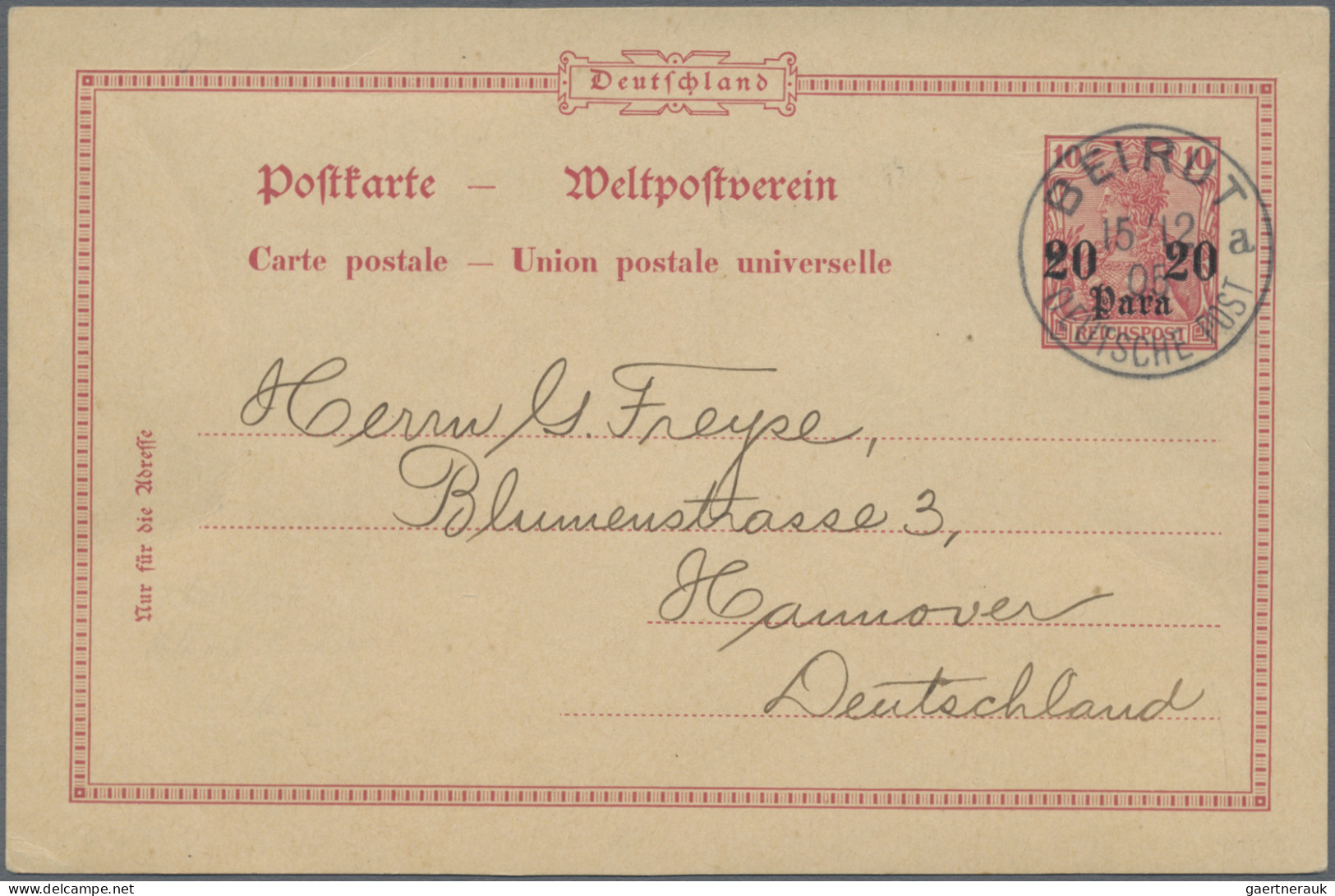 Deutsche Post in der Türkei - Ganzsachen: 1897/1914, saubere Partie von 17 gebra