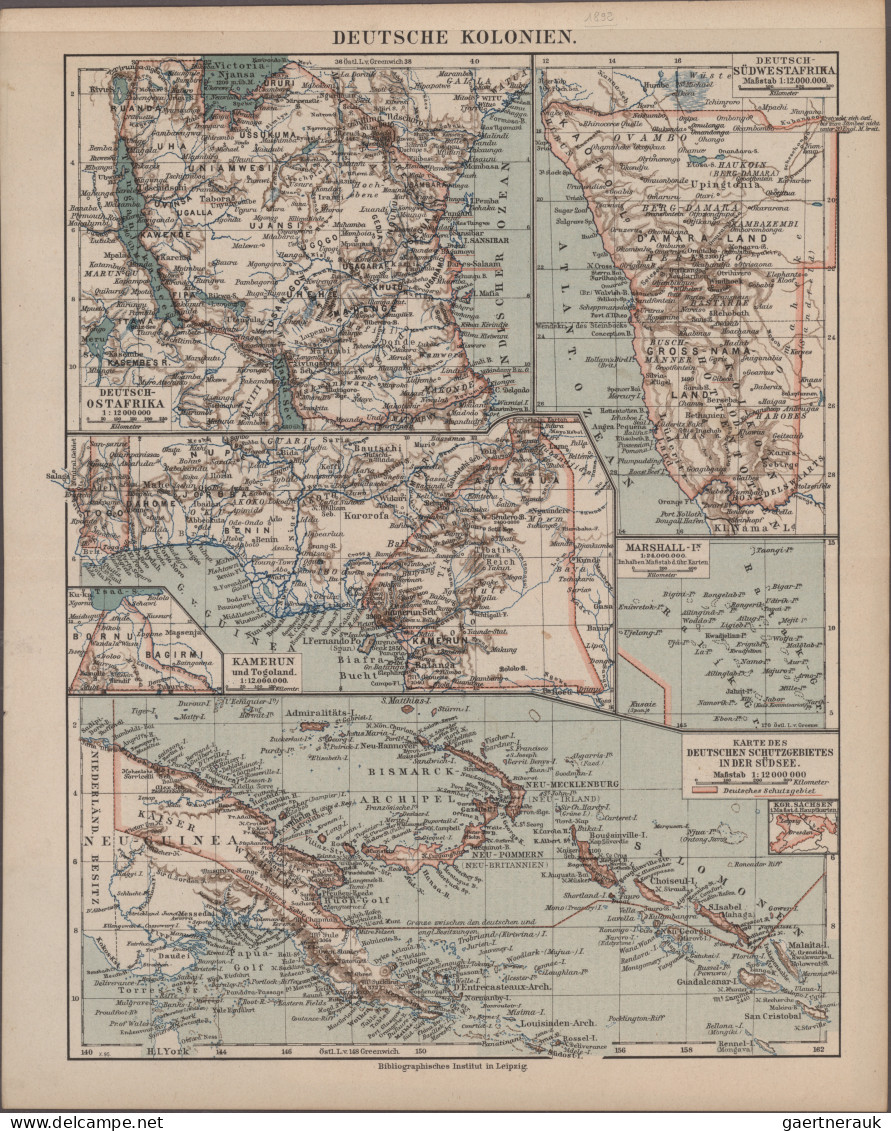 Deutsche Kolonien: 1890/1920 (ca), Umfangreiche Sammlung Im Ringbinder, Mit Viel - Otros & Sin Clasificación