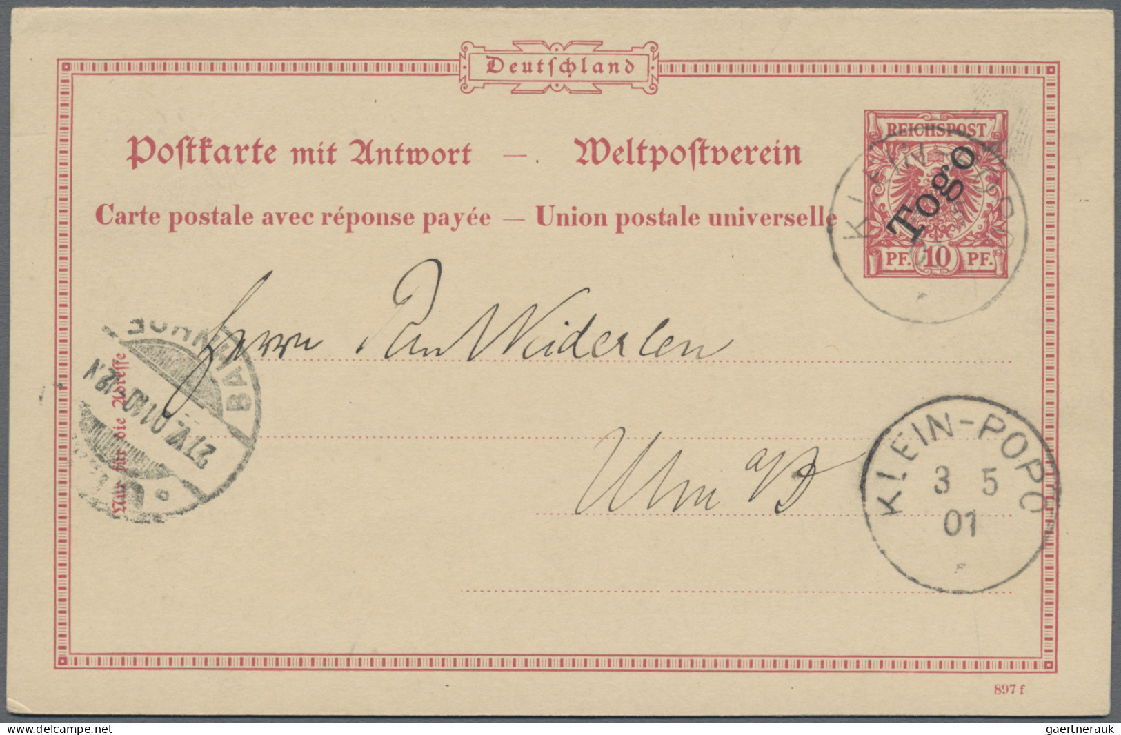 Deutsche Kolonien: 1898/1907, Kolonien in Afrika, Partie von sieben nach Deutsch