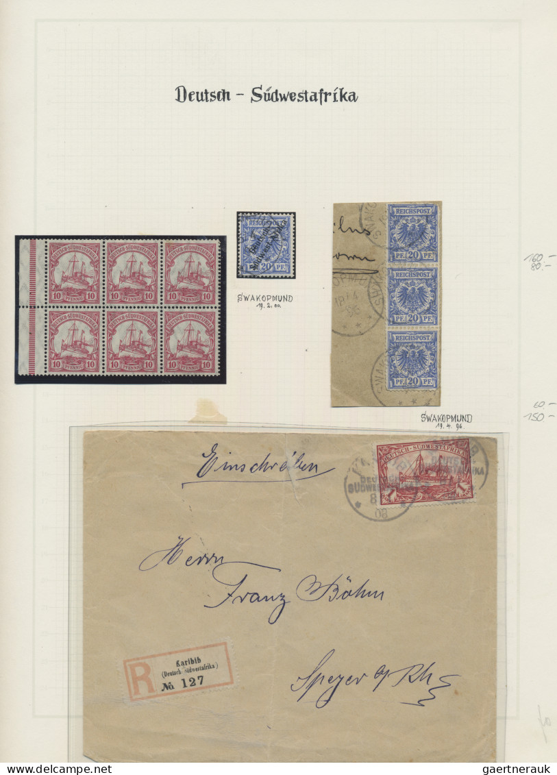 Deutsch-Südwestafrika: 1896/1915, Interessant Aufgemachte Sammlung Auf Selbstges - German South West Africa