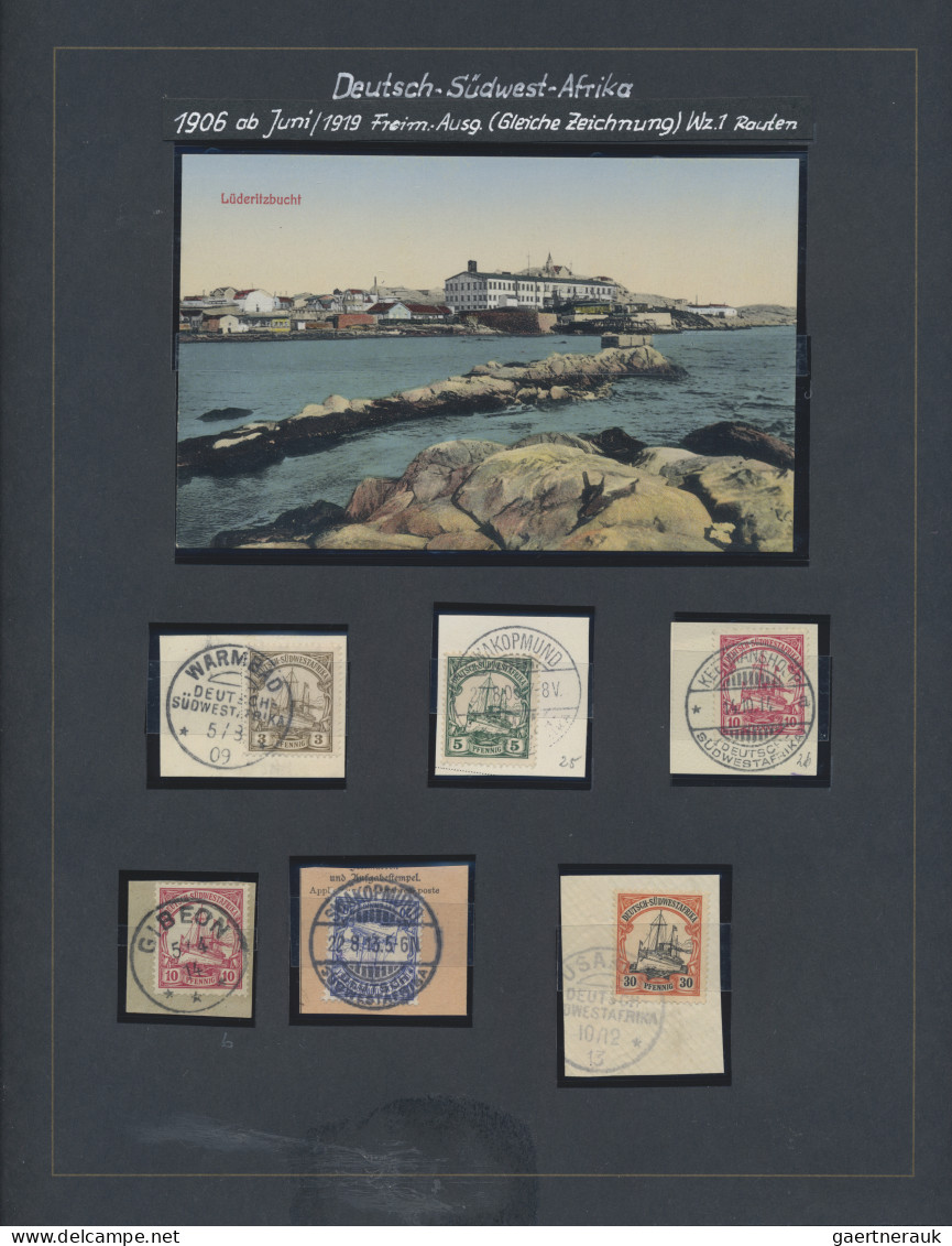 Deutsch-Südwestafrika: 1896/1915, Interessant Aufgemachte Sammlung Auf Selbstges - Sud-Ouest Africain Allemand