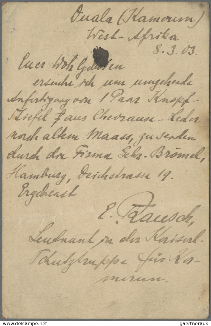 Deutsche Kolonien - Kamerun: 1900/1914, Partie von sechs Belegen, unterschiedlic