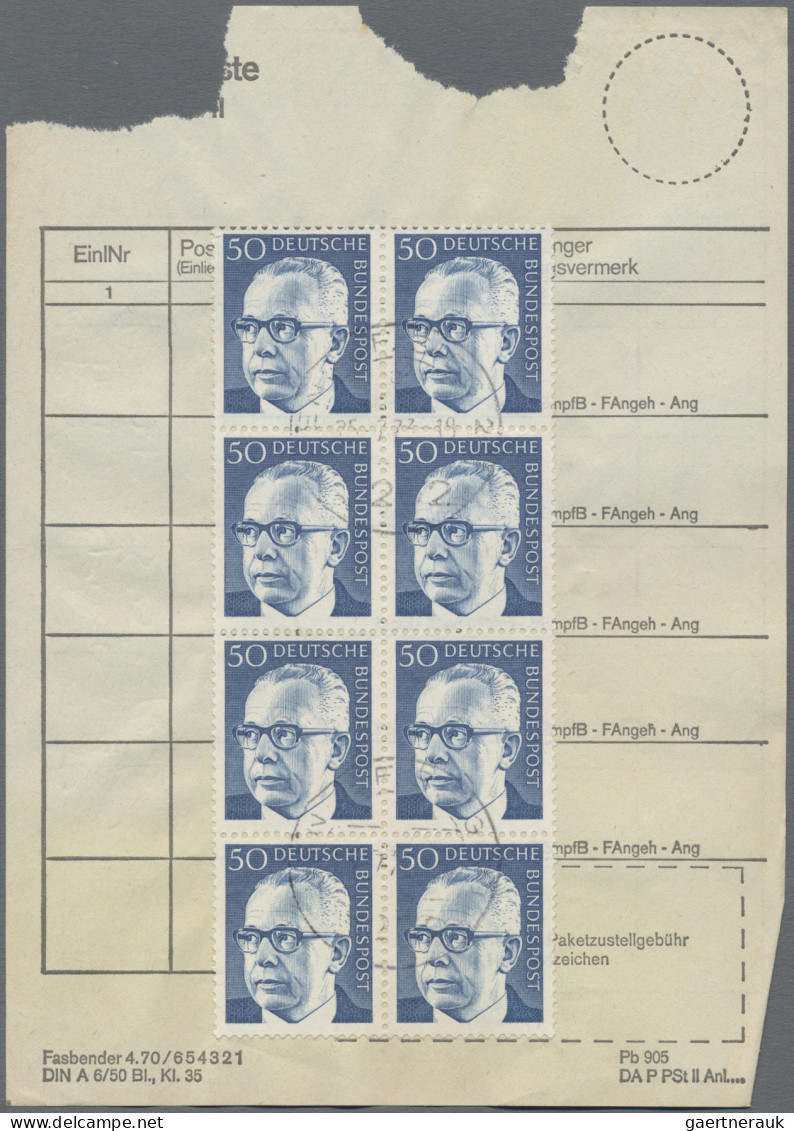 Bundesrepublik Deutschland: 1973/1980, Partie Von Ca. 90 Stück "Paketzustelliste - Verzamelingen