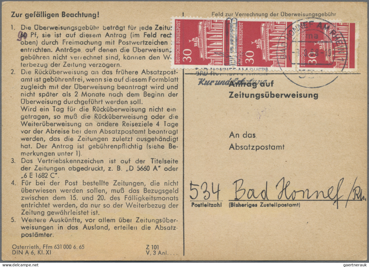 Bundesrepublik Deutschland: 1974/1978, Partie von ca. 82 Stück "Antrag auf Ansch