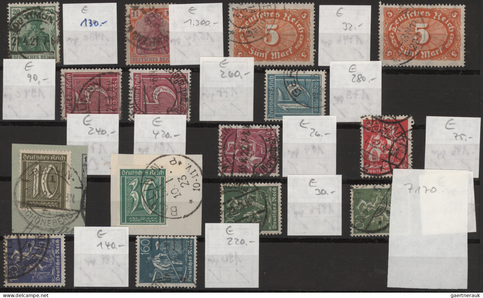 Deutschland: 1872/1955, Leuchtturm Steckkartenkiste mit 60 Steckkarten mit sehr