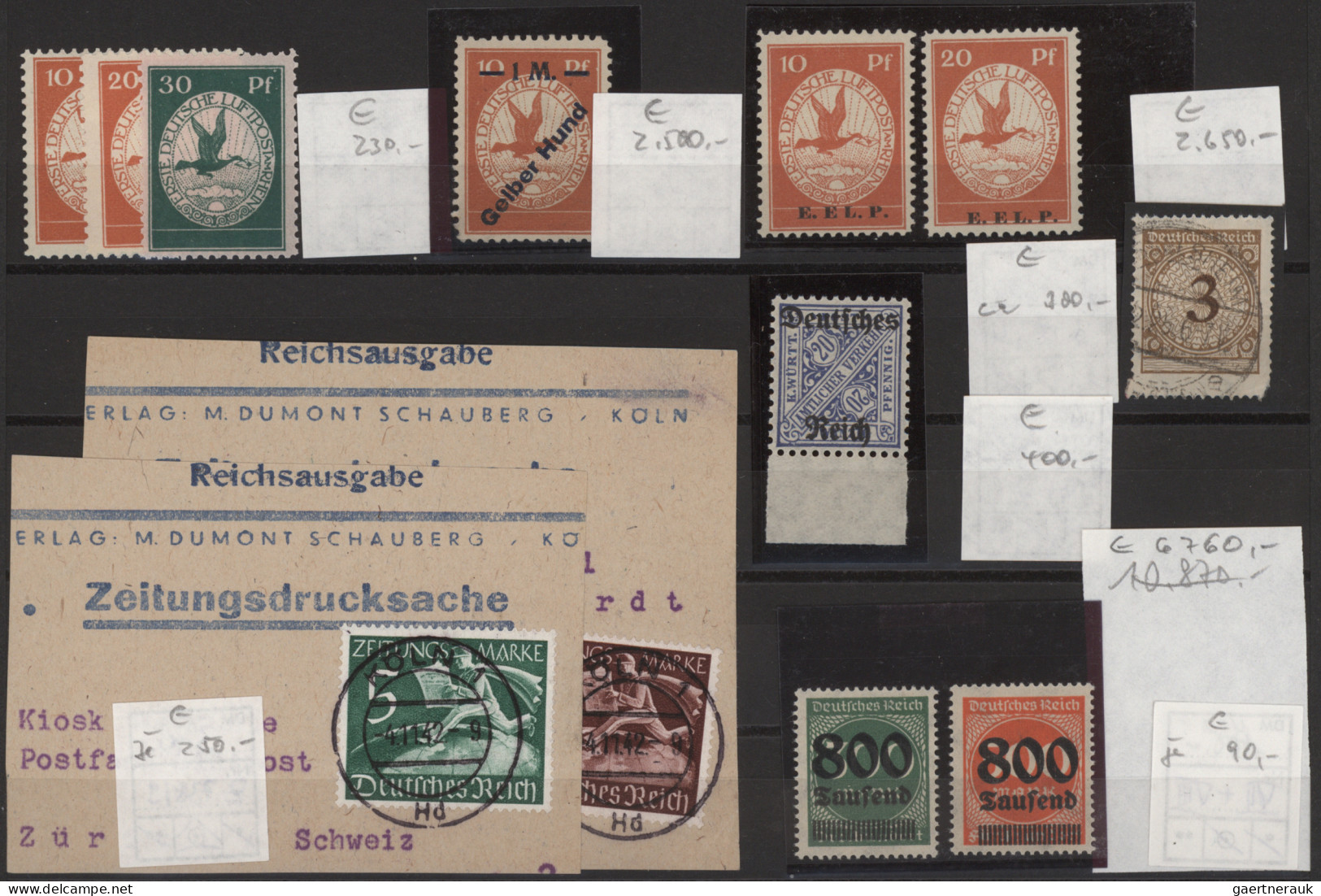 Deutschland: 1872/1955, Leuchtturm Steckkartenkiste mit 60 Steckkarten mit sehr