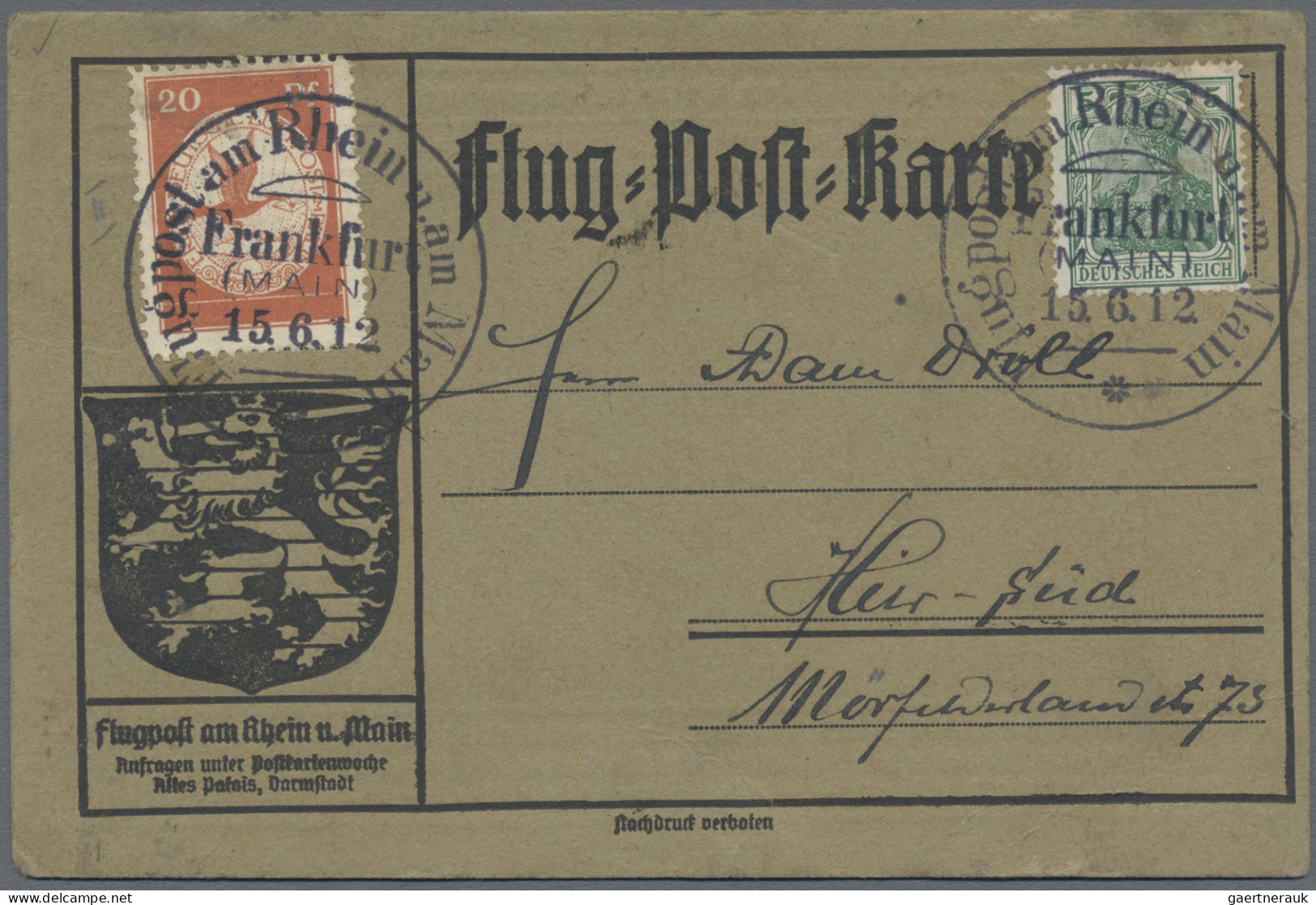 Deutschland: 1910/1949 (ca), Album mit rund 325 Belegen, fast alles interessante