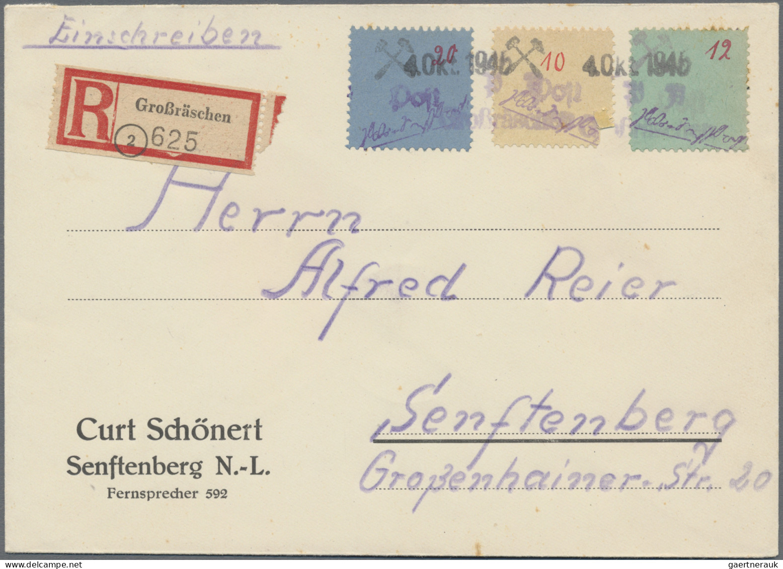 Deutschland: 1910/1949 (ca), Album mit rund 325 Belegen, fast alles interessante