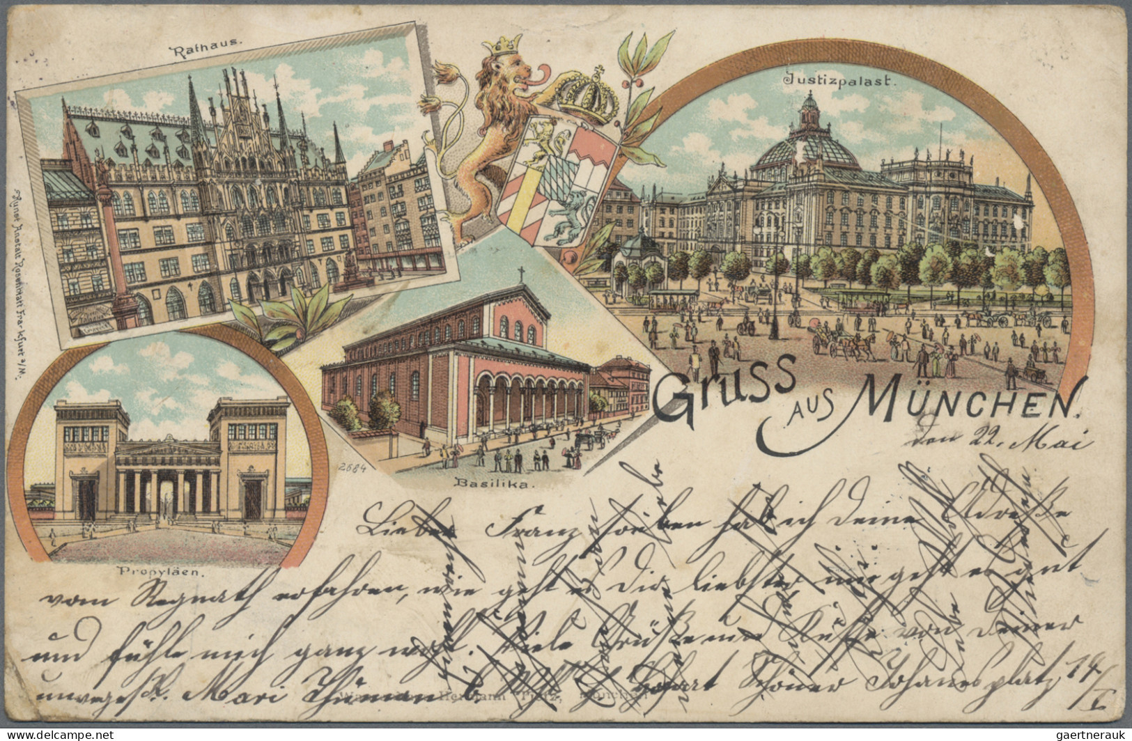Deutschland: 1800/1955 Ca.: Posten Mit 46 Briefen, Ansichtskarten (meist Bayern) - Colecciones