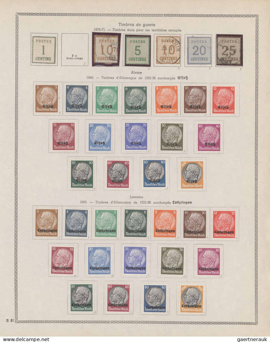 Deutschland: 1870/1959, Saubere Gestempelte Und Ungebrauchte Sammlung Der Frz. G - Collections