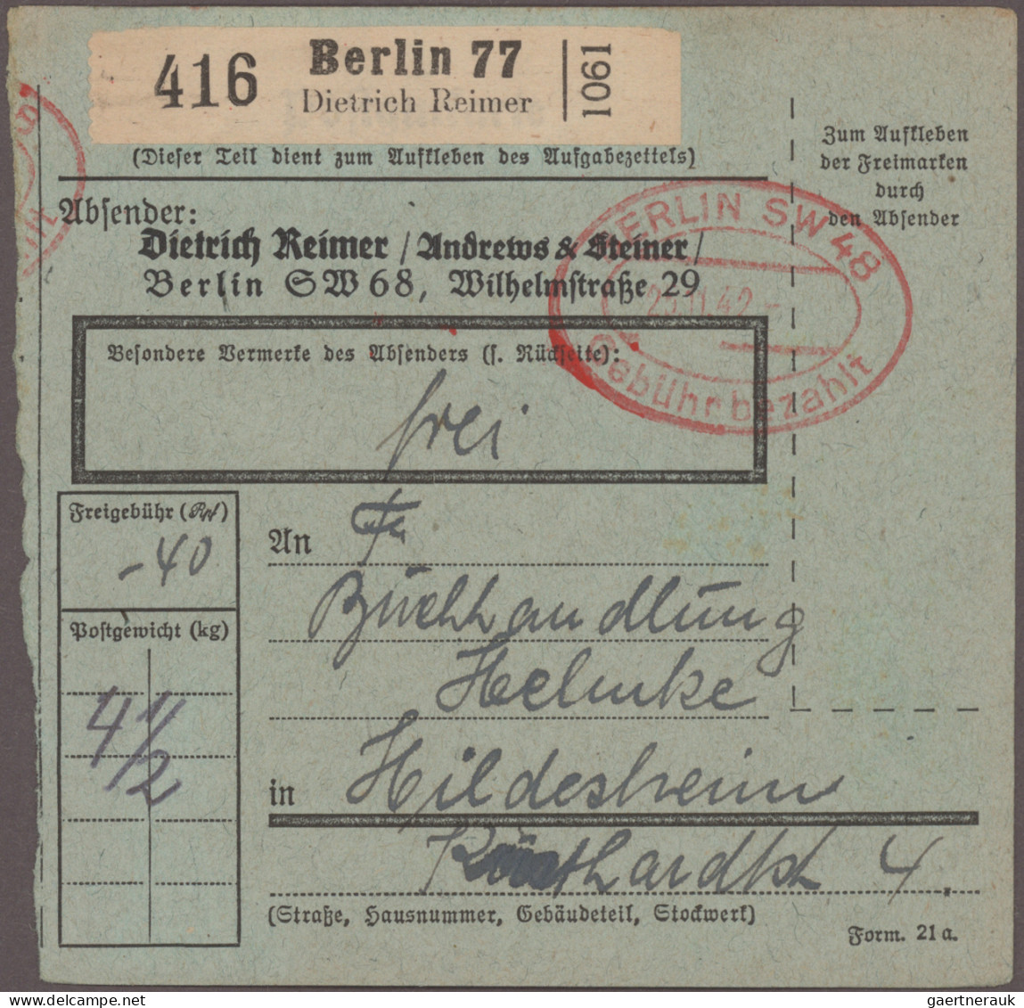 Heimat: Berlin: 1777/1980 (ca.), umfassende und wertvolle Sammlung "BERLIN-STEMP