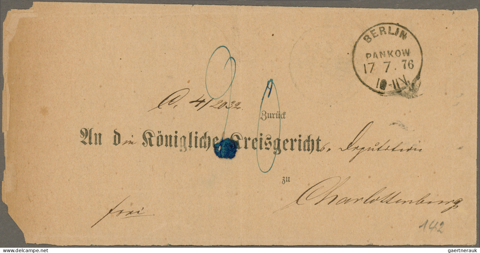 Heimat: Berlin: 1838/1910, BERLIN-STEMPEL, Partie Von Ca. 40 Markenlosen Briefen - Other