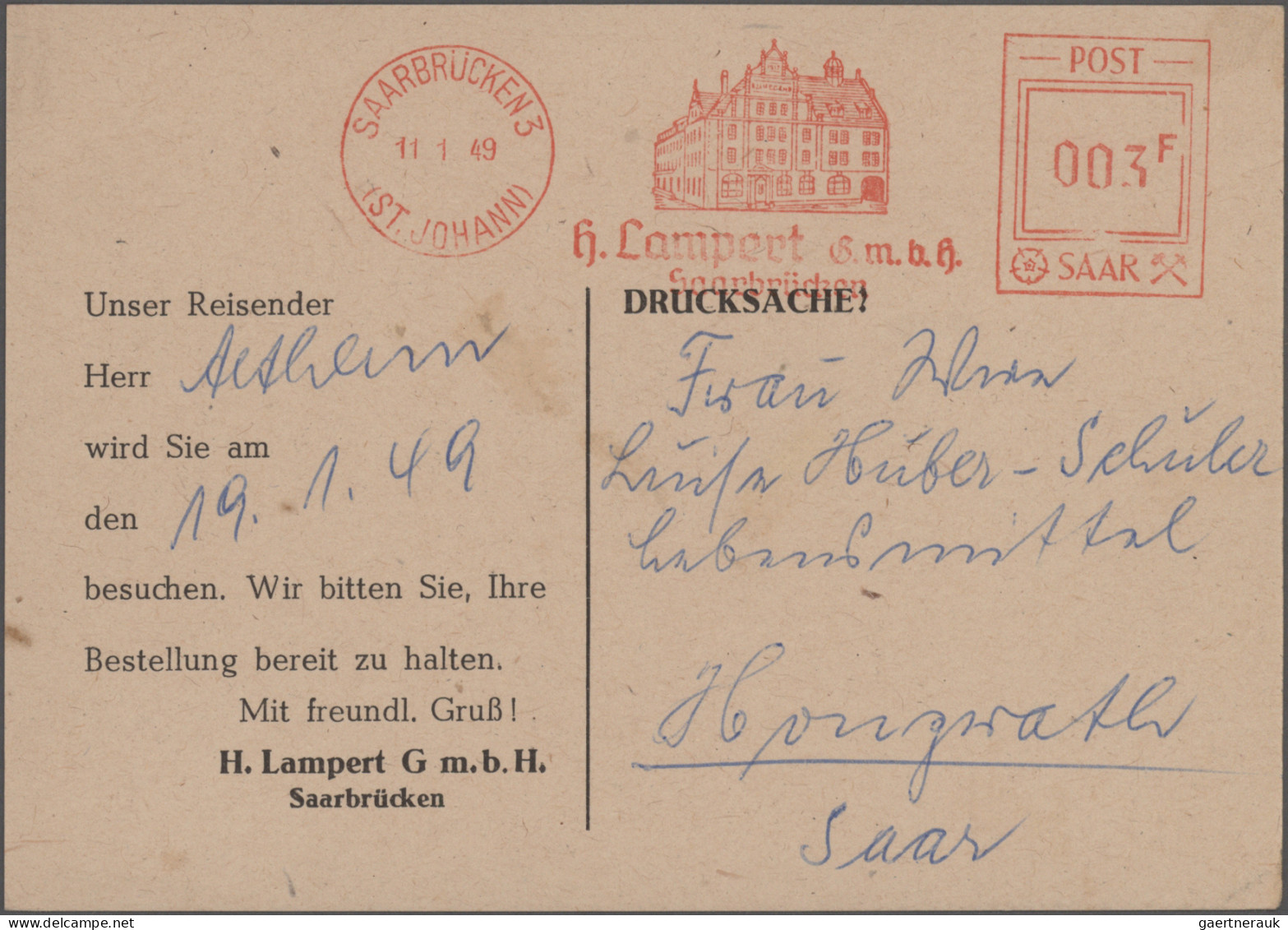Heimat: Saarland: 1880/1990 (ca.), Bestand Von Einigen Hundert Briefen Und Karte - Other