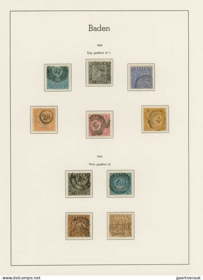 Altdeutschland: 1849/1923, Gestempelte Und Ungebrauchte Sammlung Im Leuchtturm-F - Collections