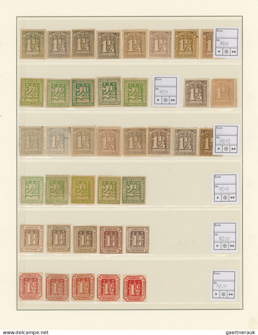 Altdeutschland: 1850/1923, Gestempelte Und Ungebrauchte Sammlung Im Lindner-Vord - Collections