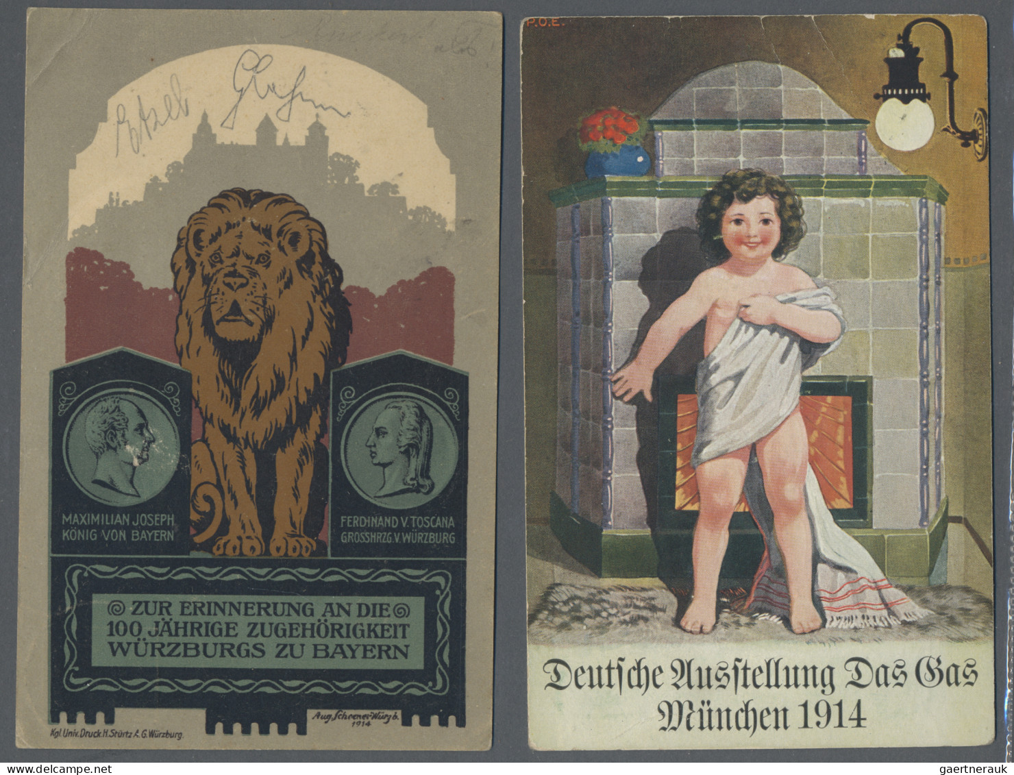Altdeutschland: 1898/1920, BAYERN/WÜRTTEMBERG, Partie Von Fast 100 Privat-Ganzsa - Verzamelingen