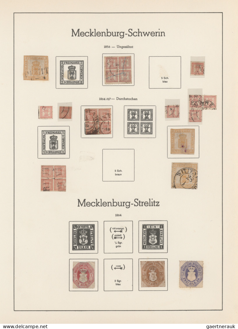 Altdeutschland: 1849/1872, Sammlung Der Altdeutschen Staaten überwiegend In Gest - Collections