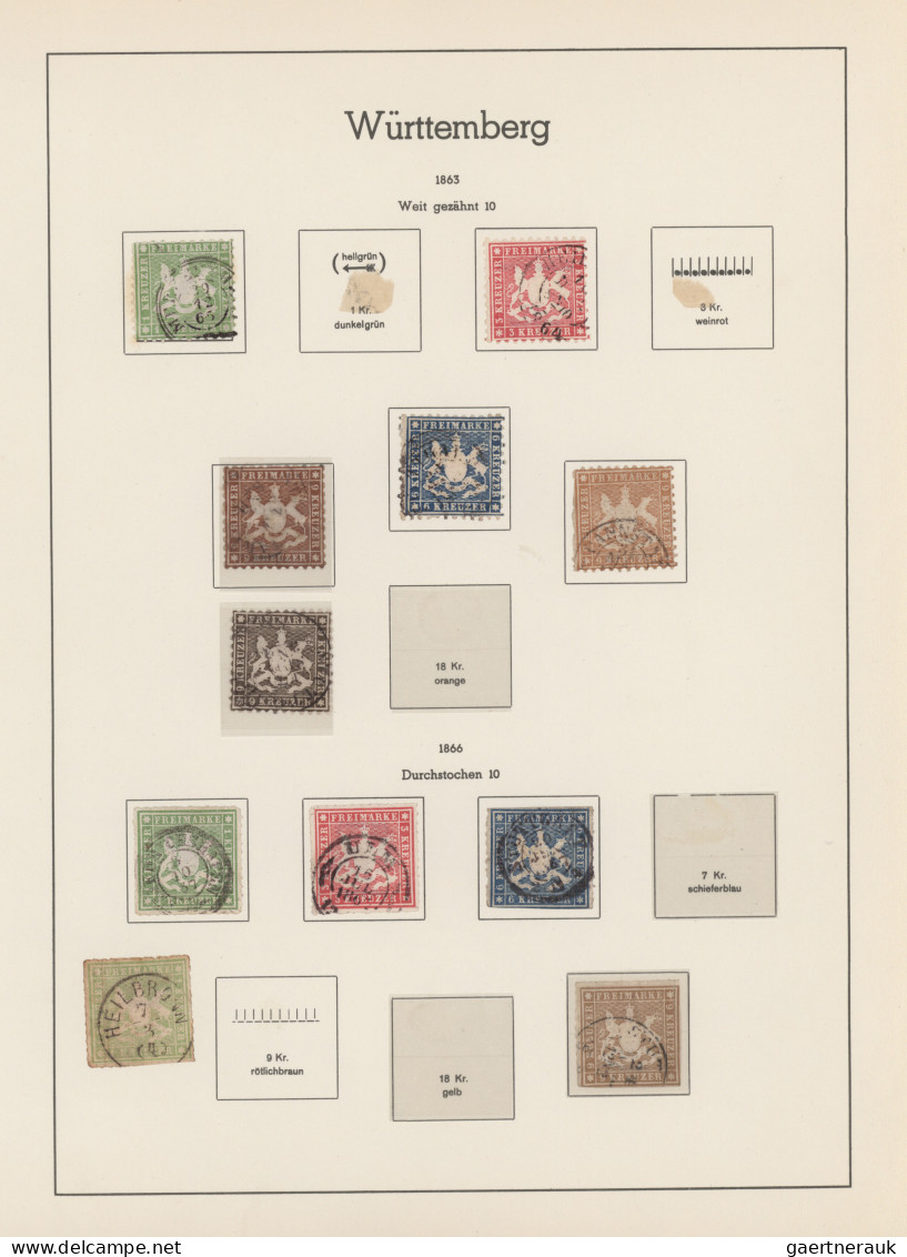 Altdeutschland: 1849/1872, Sammlung Der Altdeutschen Staaten überwiegend In Gest - Colecciones