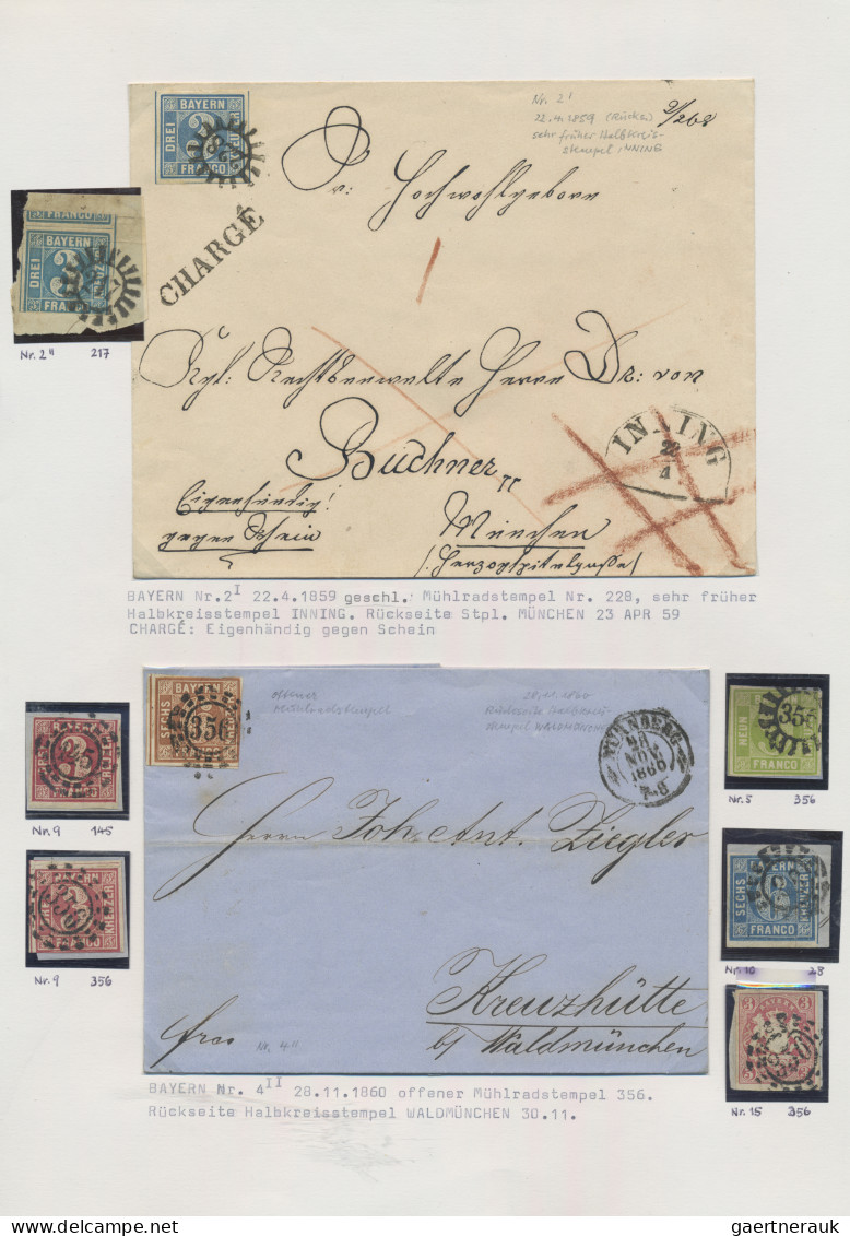 Altdeutschland: 1849/1920, Interessante Sammlung Auf Selbstgestalteten Blättern - Sammlungen