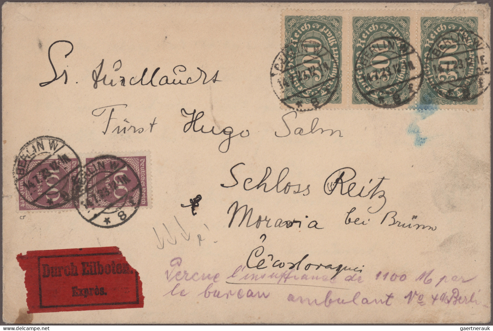 Altdeutschland Und Deutsches Reich: 1852/1944, Sammlung Von Ca. 180 Briefen Und - Colecciones