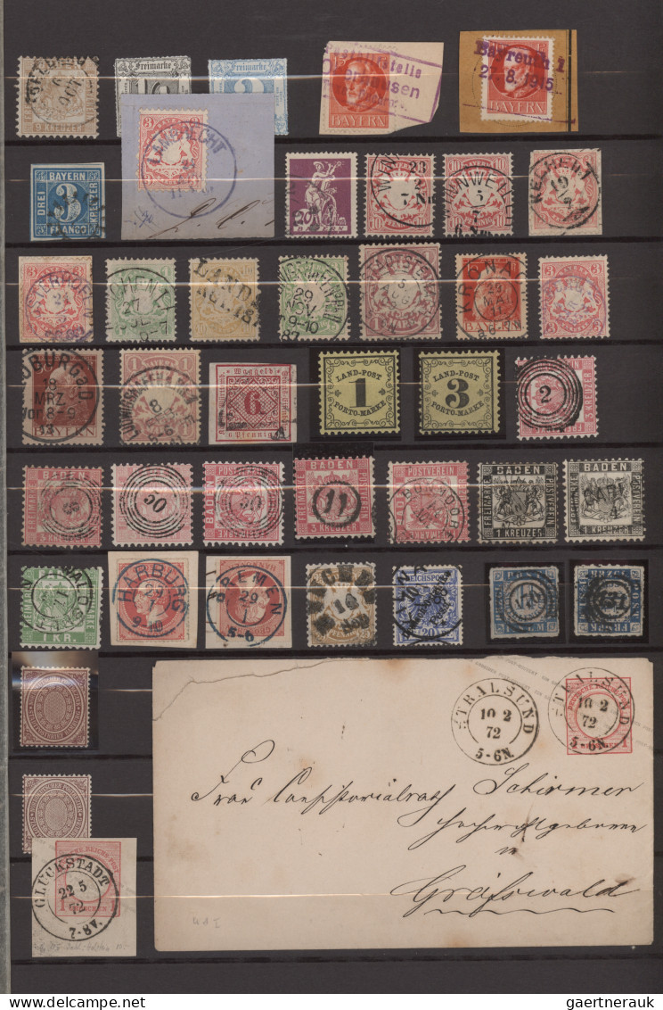 Altdeutschland Und Deutsches Reich: 1855/1925 (ca.), Meist Gestempelte Partie Vo - Collections