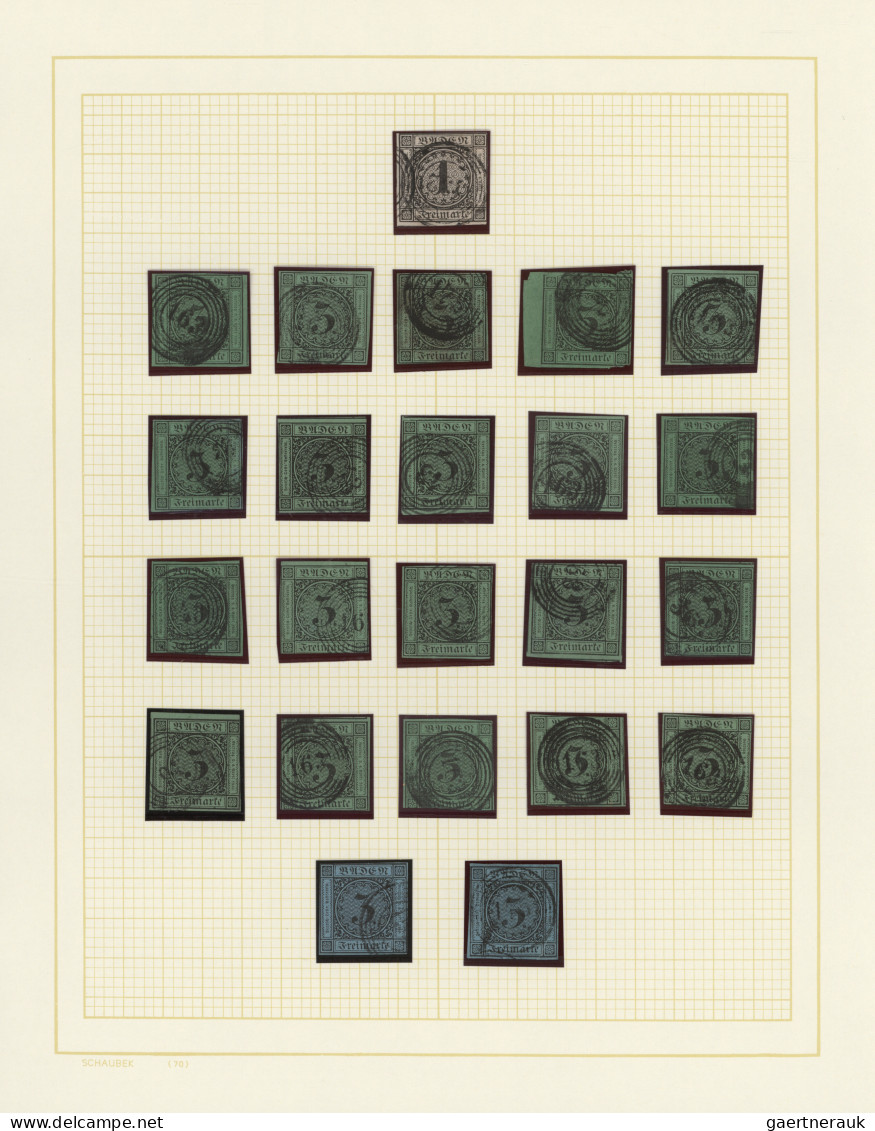 Baden - Marken Und Briefe: 1851/1868, Saubere Gestempelte Sammlung Von 76 Marken - Otros & Sin Clasificación