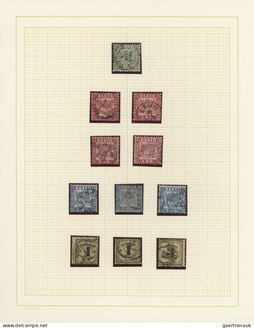 Baden - Marken Und Briefe: 1851/1868, Saubere Gestempelte Sammlung Von 76 Marken - Otros & Sin Clasificación