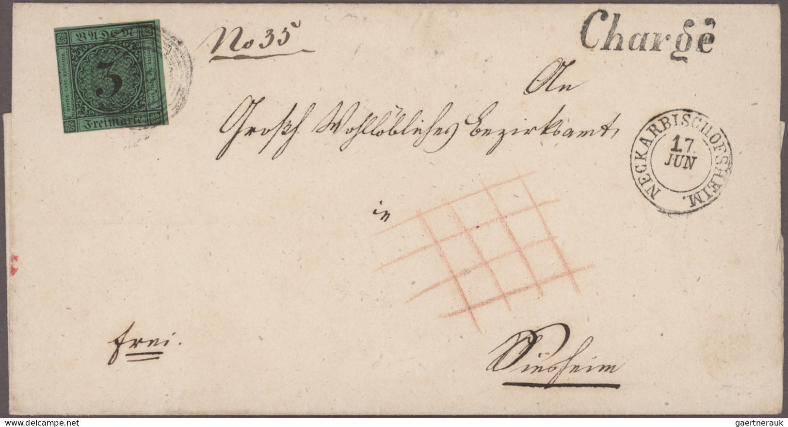 Baden - Marken Und Briefe: 1852/1870 (ca), Kollektion Auf Alten Blankoseiten Mit - Otros & Sin Clasificación