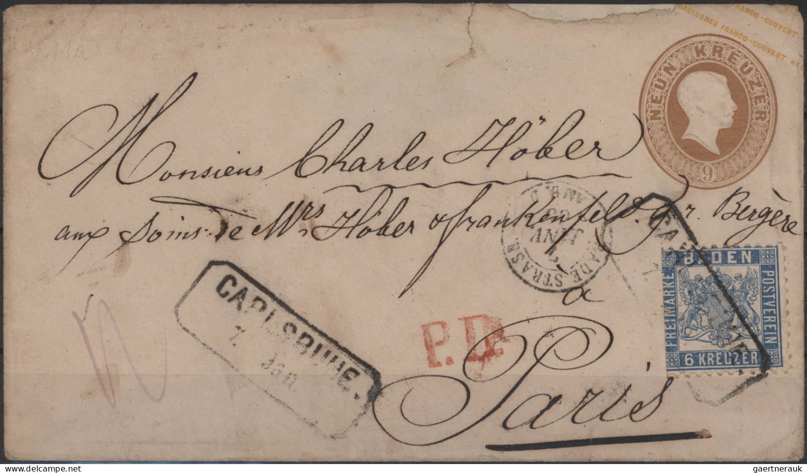 Baden - Marken Und Briefe: 1852/1870 (ca.), Umfangreiche Sammlung Von Hunderten - Andere & Zonder Classificatie