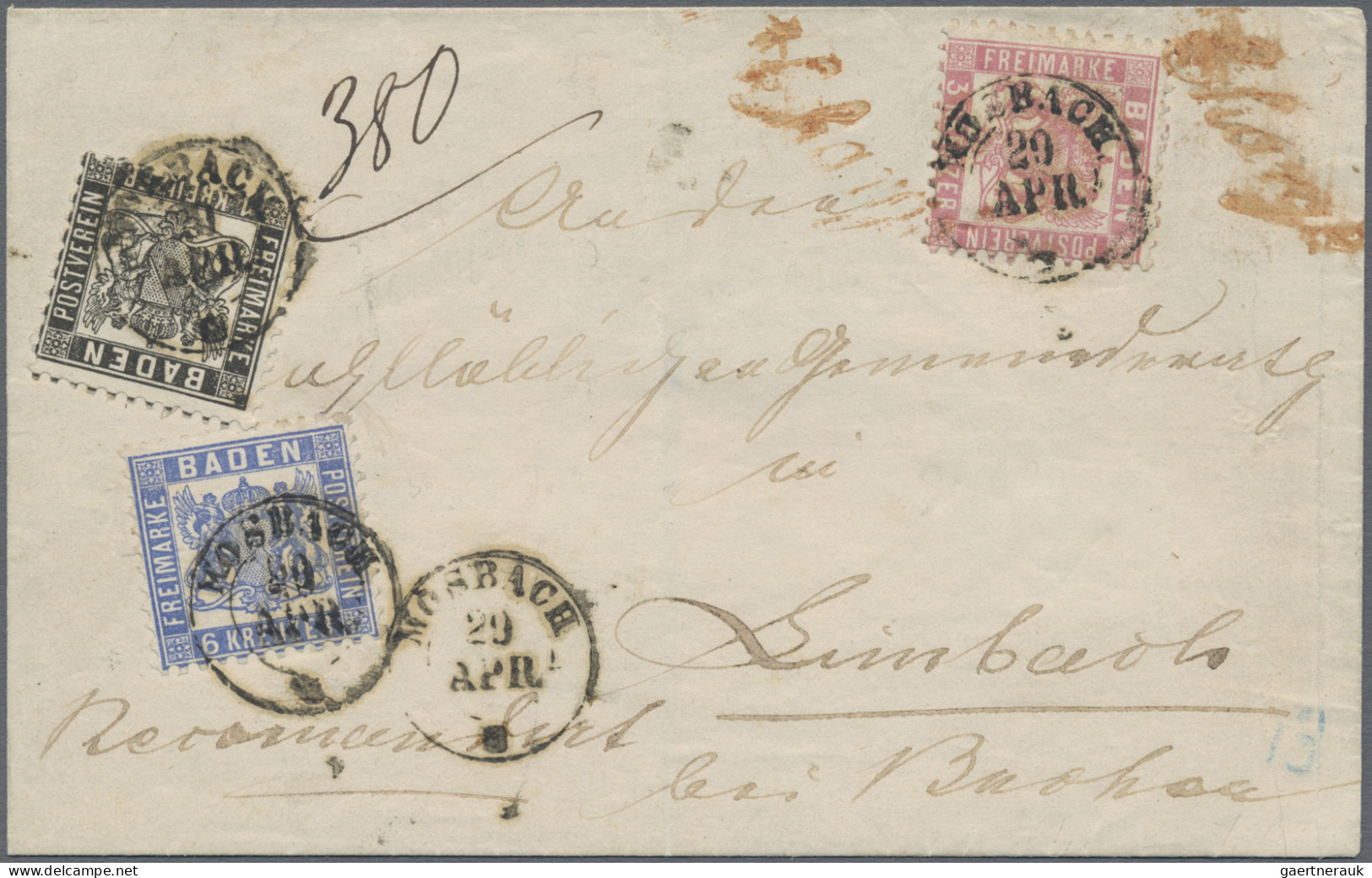 Baden - Marken Und Briefe: 1862/1868 (ca.), Gehaltvolle Partie Von über 210 Bele - Altri & Non Classificati