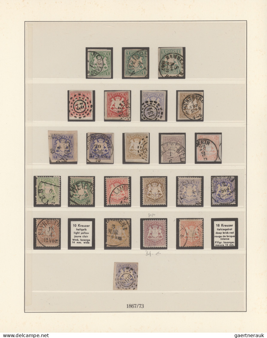 Bayern - Marken Und Briefe: 1849/1875, Gestempelte Sammlung Im Lindner-Ringbinde - Autres & Non Classés