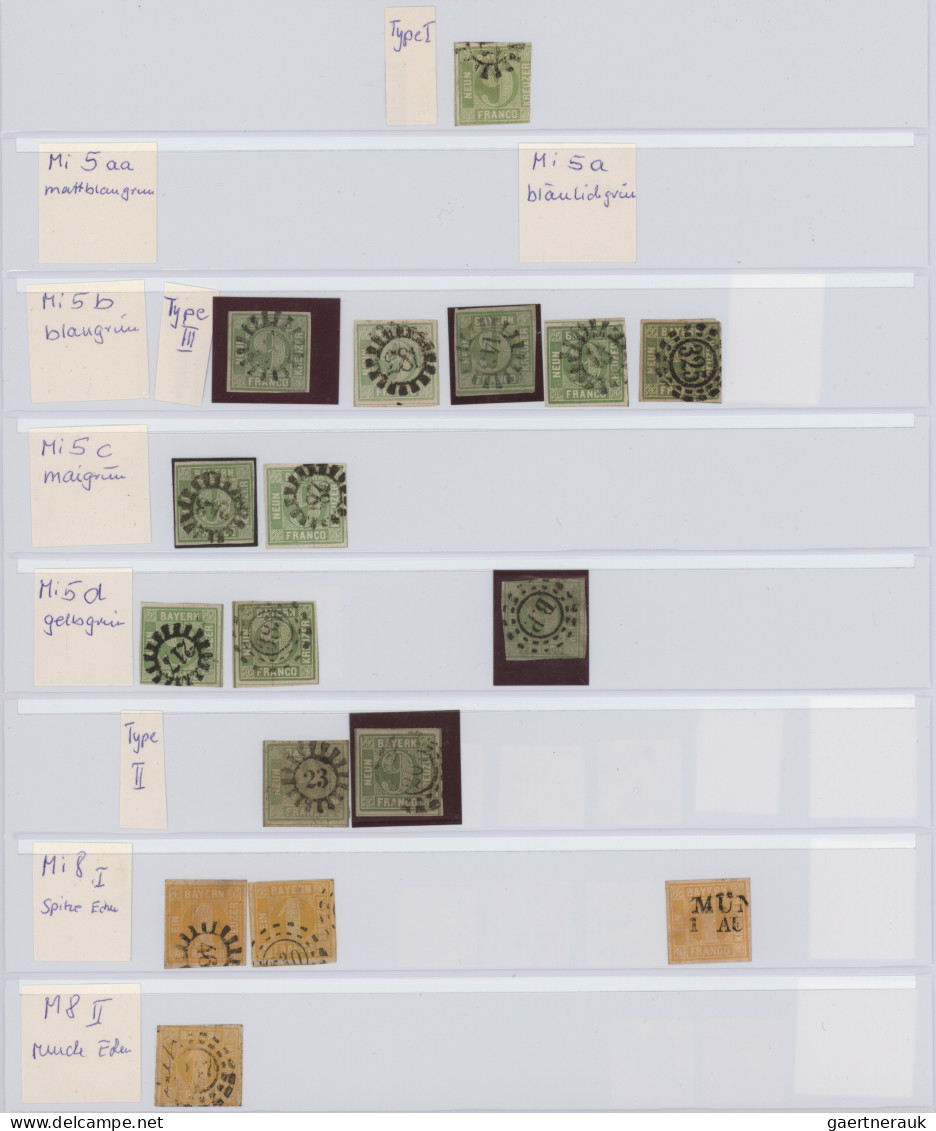 Bayern - Marken und Briefe: 1849/1875, gestempelte Sammlung im Lindner-Ringbinde