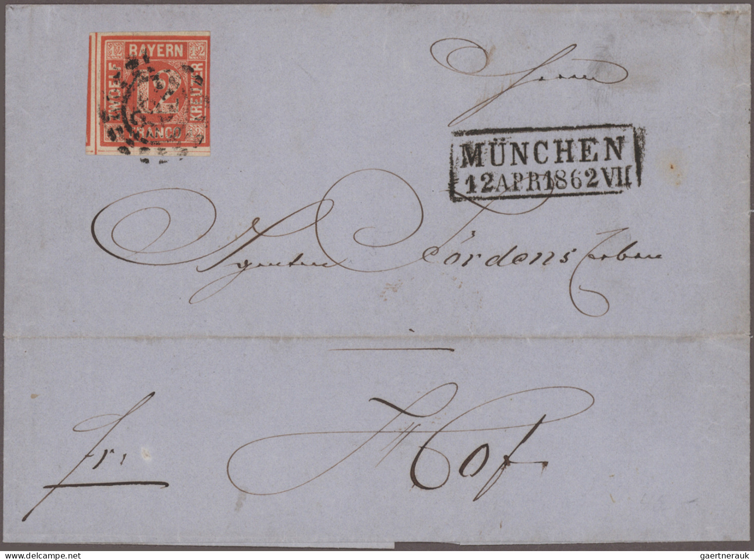 Bayern - Marken Und Briefe: 1849/1875, Schöne Partie Von Annähernd 100 Belegen A - Sonstige & Ohne Zuordnung