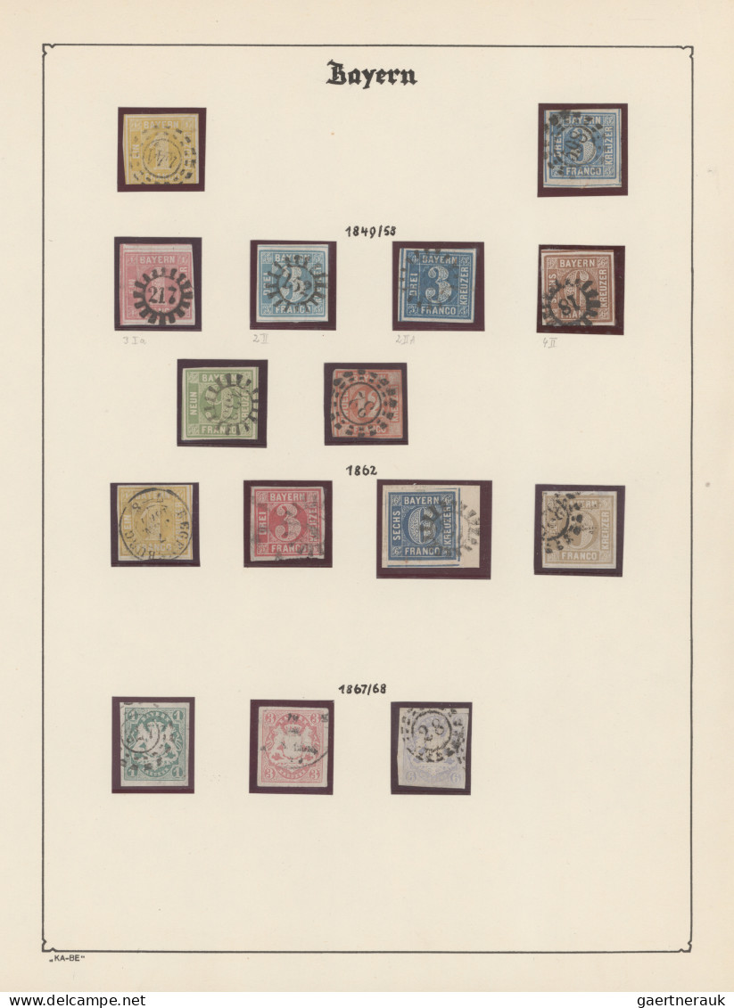 Bayern - Marken Und Briefe: 1849/1920, Kleine Sammlung Auf Losen Albumblättern B - Andere & Zonder Classificatie