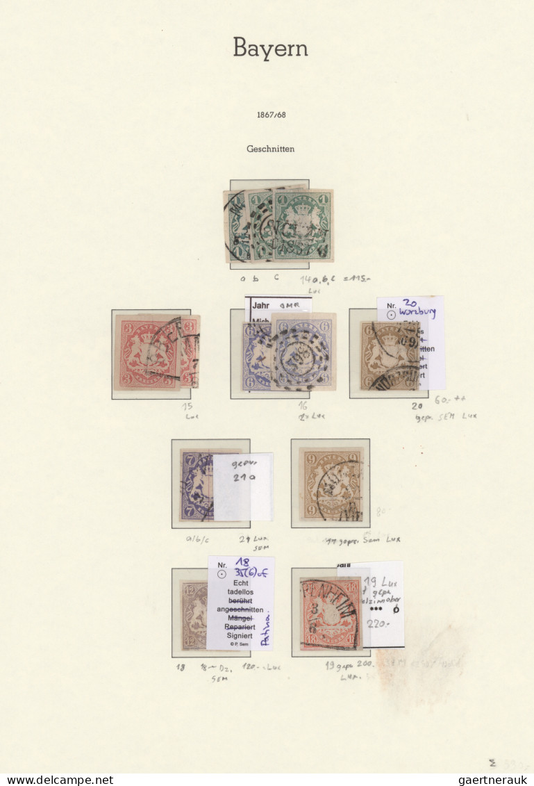 Bayern - Marken Und Briefe: 1849/1920, Umfangreicher Gestempelter Sammlungsbesta - Other & Unclassified