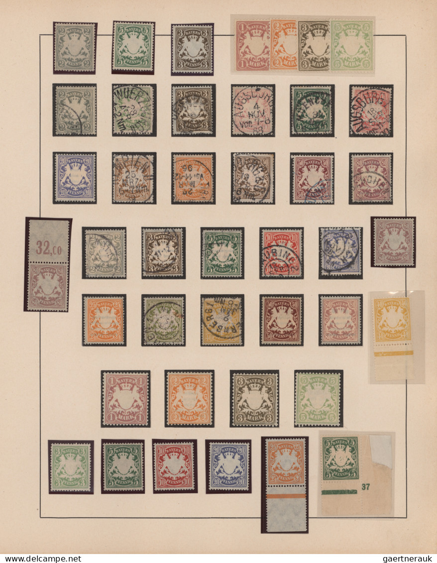 Bayern - Marken Und Briefe: 1850/1920, Gestempelte Und Ungebrauchte Sammlung Im - Andere & Zonder Classificatie
