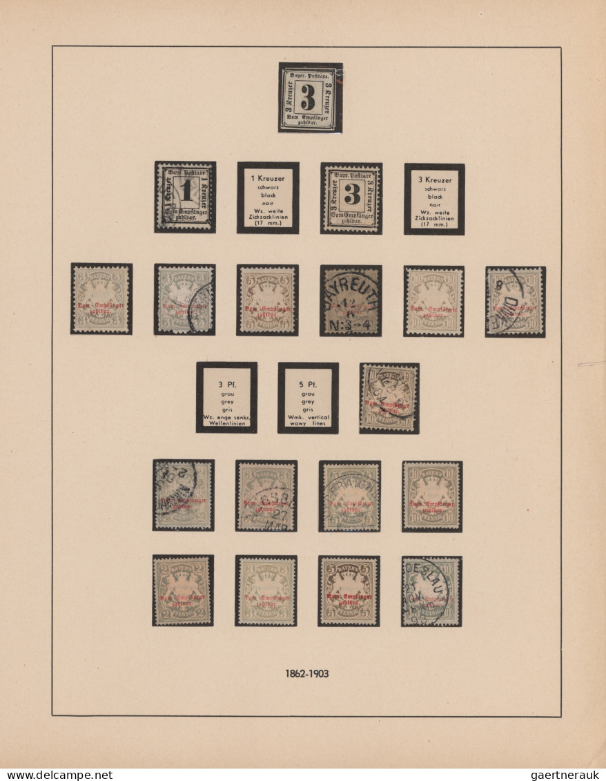 Bayern - Marken und Briefe: 1850/1920, gestempelte und ungebrauchte Sammlung im